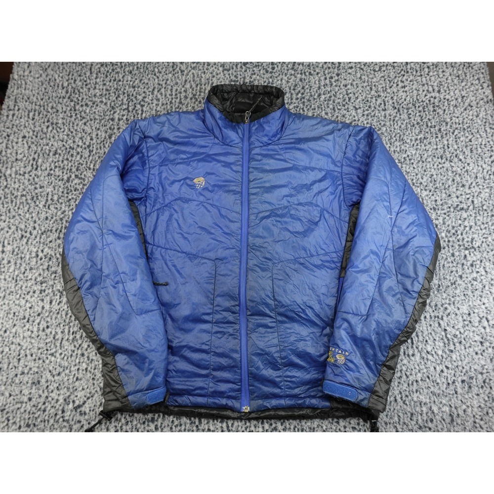 Mountain Hardwear Puffer Jacket Men Large Blue Insulated Ripstop Full Zip